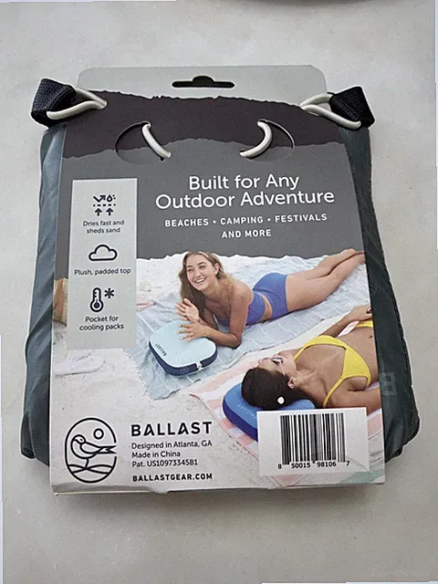 Ballast Beach Pillow – Comfy, Durable & Compact, Stays Put on Windy Beaches with