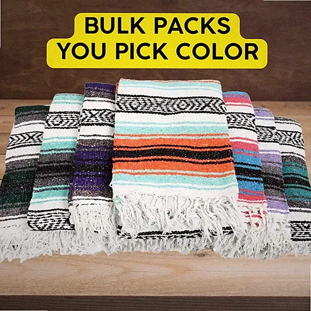 BULK Authentic Mexican Blanket Throw Blankets | Yoga Wedding Beach Home Party