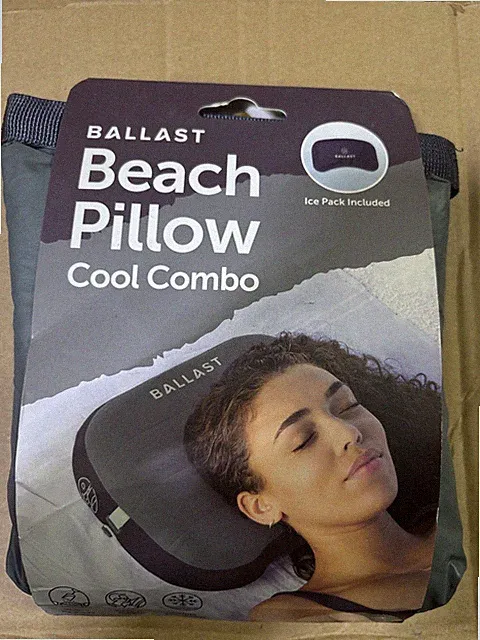 Cool Combo Beach Pillow - One Inflatable Pillow + One Cooling Moonlight Grey