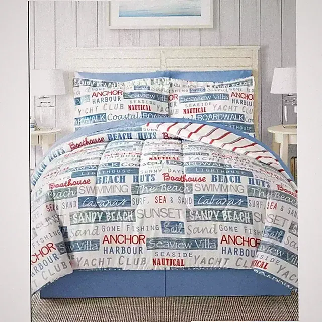 Fairfield Square Collection Sunset Beach 8-Pc. Reversible Full Comforter Set