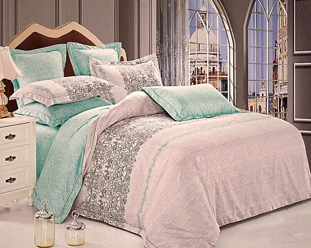 King Size Beach Print Bed Set: 1 Duvet Cover 2 Pillow Shams, Zipper Off (T2814)