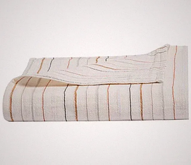 NEW $80 Parachute Stripe Cotton Beach Blanket in Natural Stripe Lightweight
