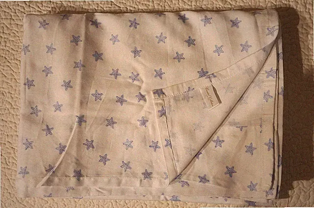 NWOT Coastal Collection Hillcrest Starfish 100% Cotton Beach Ocean Flat Sheet