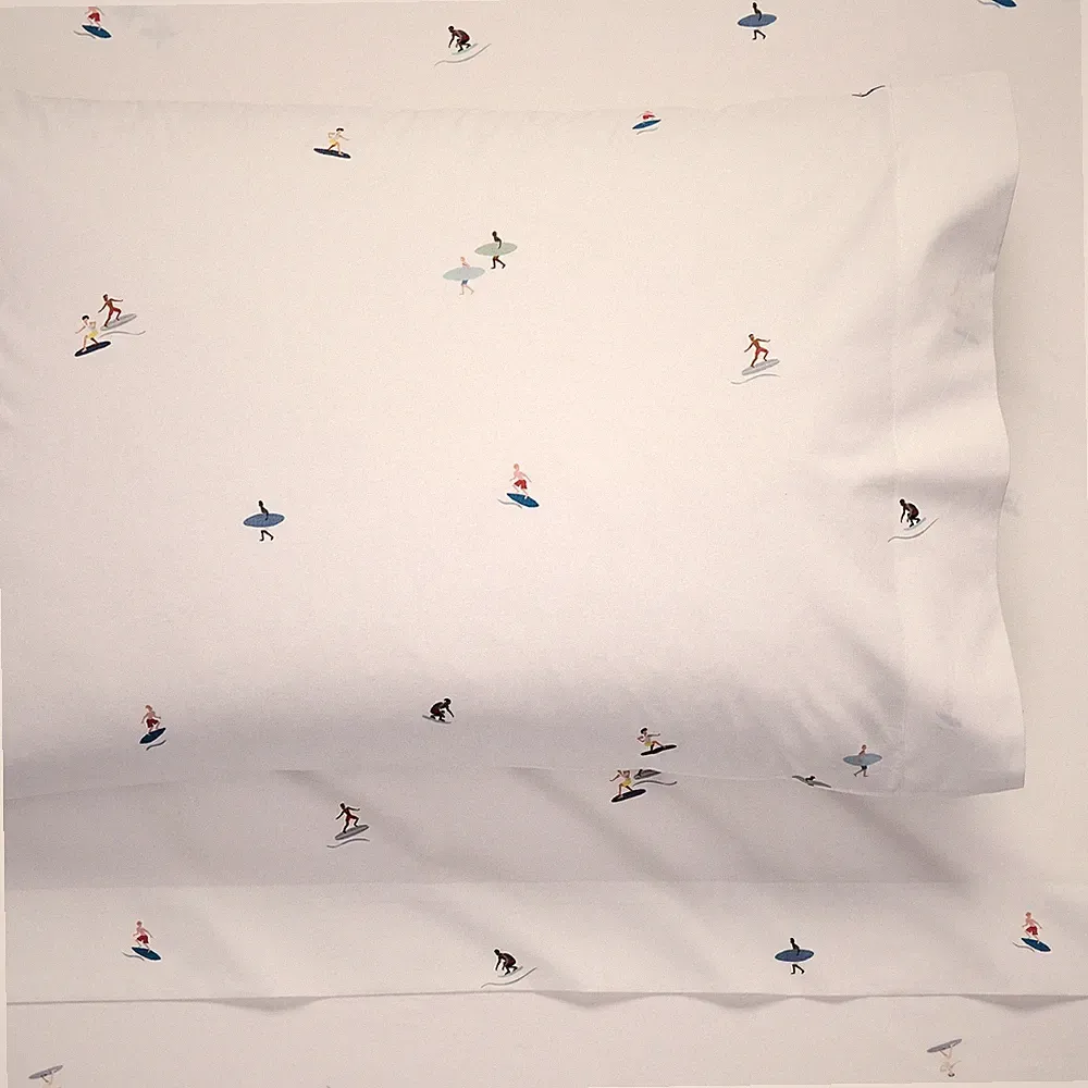 Pottery Barn Teen SURFER Organic Sheet Set 3 Pc TWIN Summer Beach Vibes NEW