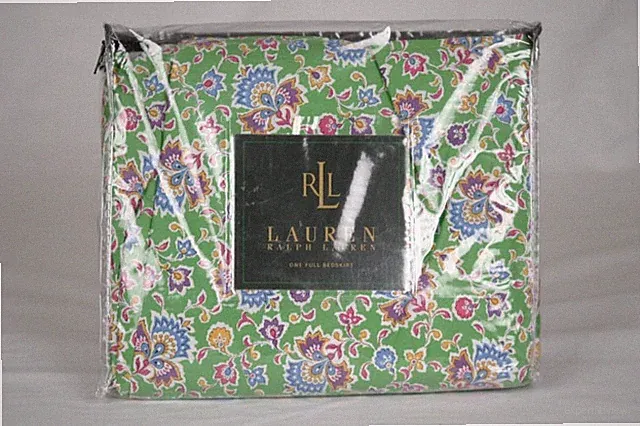 Ralph Lauren HAMPTON BEACH CLUB floral full bedskirt NIP