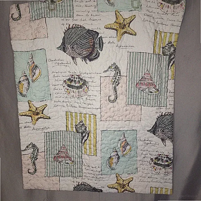 Seashell beach queen pillow sham home decoration accent bed quilted