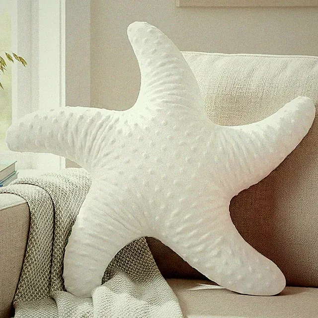 Starfish Pillow Decorative Throw Pillow, 19.68x19.68 Inch Coastal Beach Pillo...