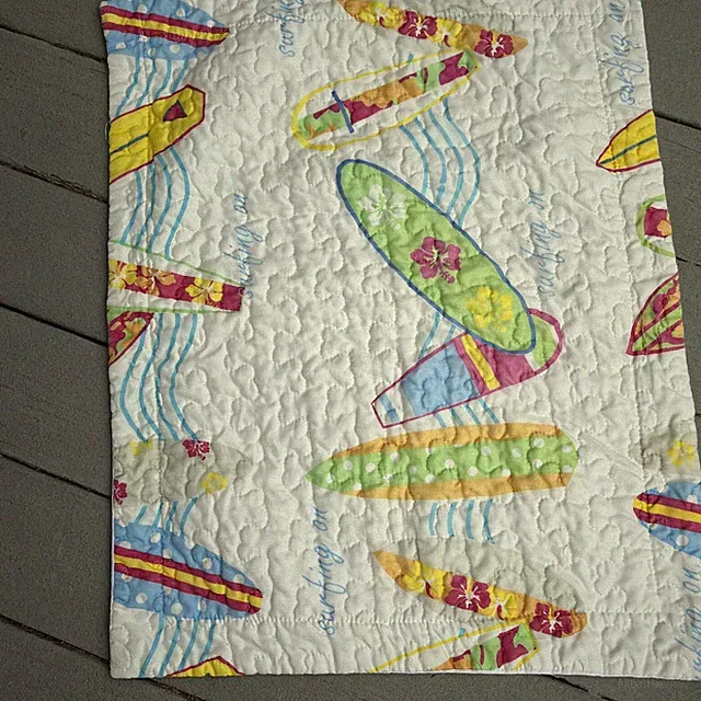 Surfboard Surfing Beach Tropical Quilted Pillow Sham