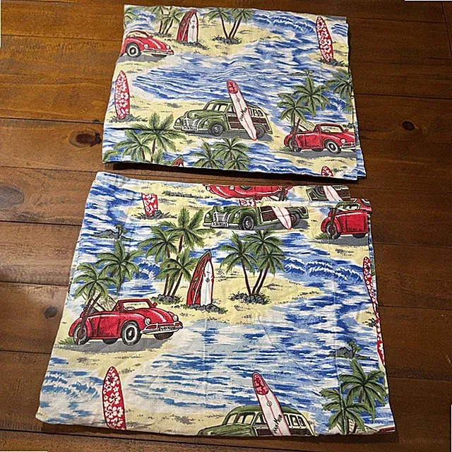 Tommy Bahama Dean Miller Surf Cotton Set of 2 Standard Shams Beach Coastal