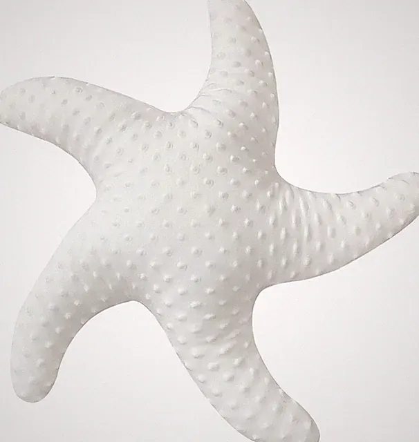 White Starfish Pillow for Couch and Bed, Coastal Decor Throw Pillow, Ocean Beach